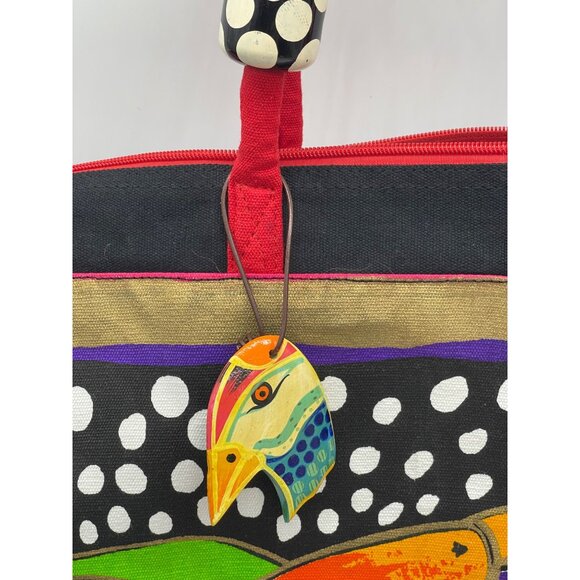Laurel Burch Large pool or beach bag Weekend Travel Birds From Rainbow Forest - Picture 3 of 6